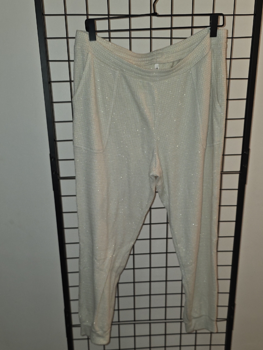 Soma Ivory Sparkle Knit Lounge Pants